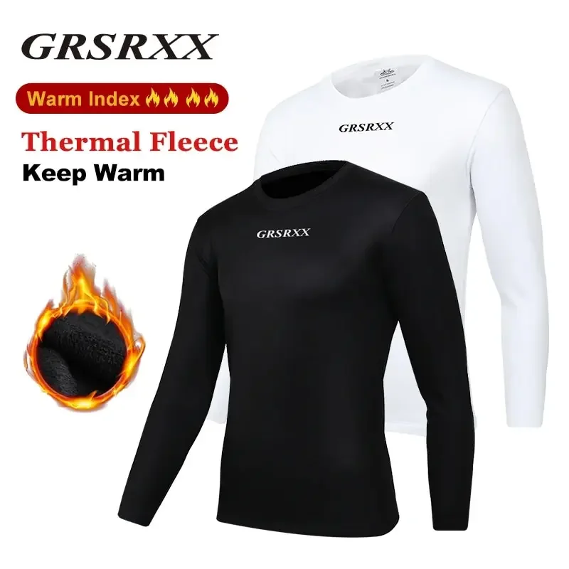 Winter Cycling Base Layer Long Sleeve Thermal Bike Underwear Fleece Bike Shirt For Keep Warm Cycling Clothes Men Women GRSRXX