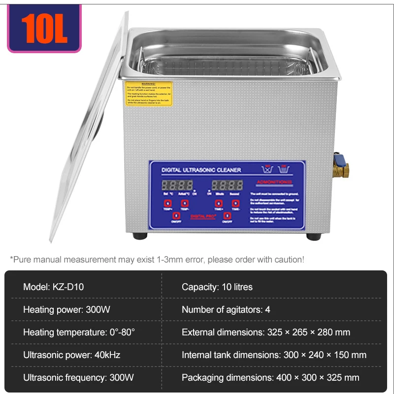 40kHz Ultrasonic Cleaner with Heater & Timer Industrial High Power Ultrasonic Cl