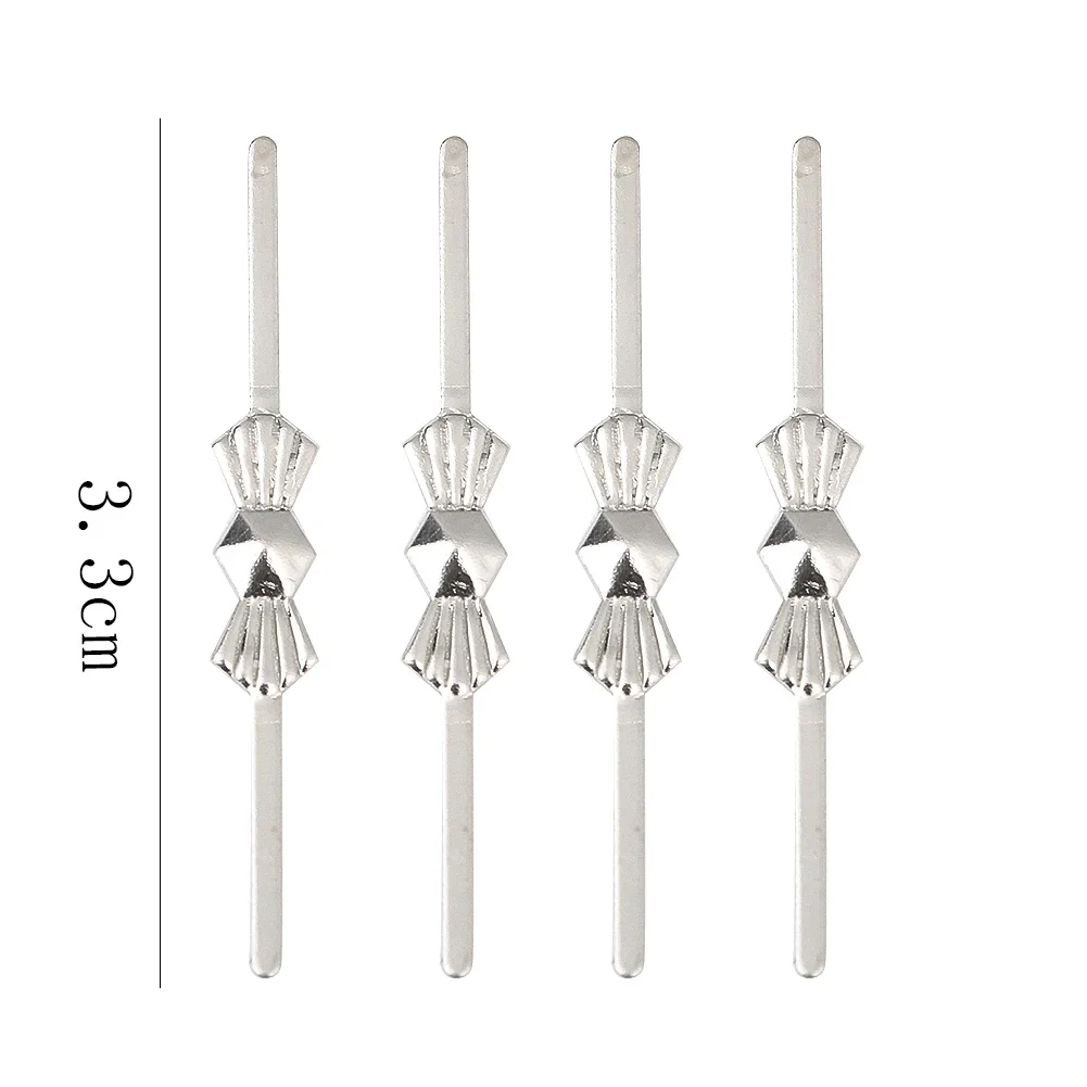 nbeads 400 stuks 3,3 cm/4 cm lange vlinderdas connectoren, goud/zilveren kroonluchter connector clip metaal kristal lamp deel connector clips voor doe-het-zelf kroonluchter kristal vervanging icle