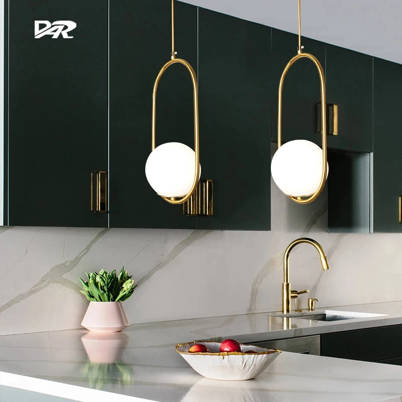 Kitchen Glass Lampshade Pendant Lights pendant lights pendant lamp for Ceiling Modern Bedroom Dining Room Hanging Lamps