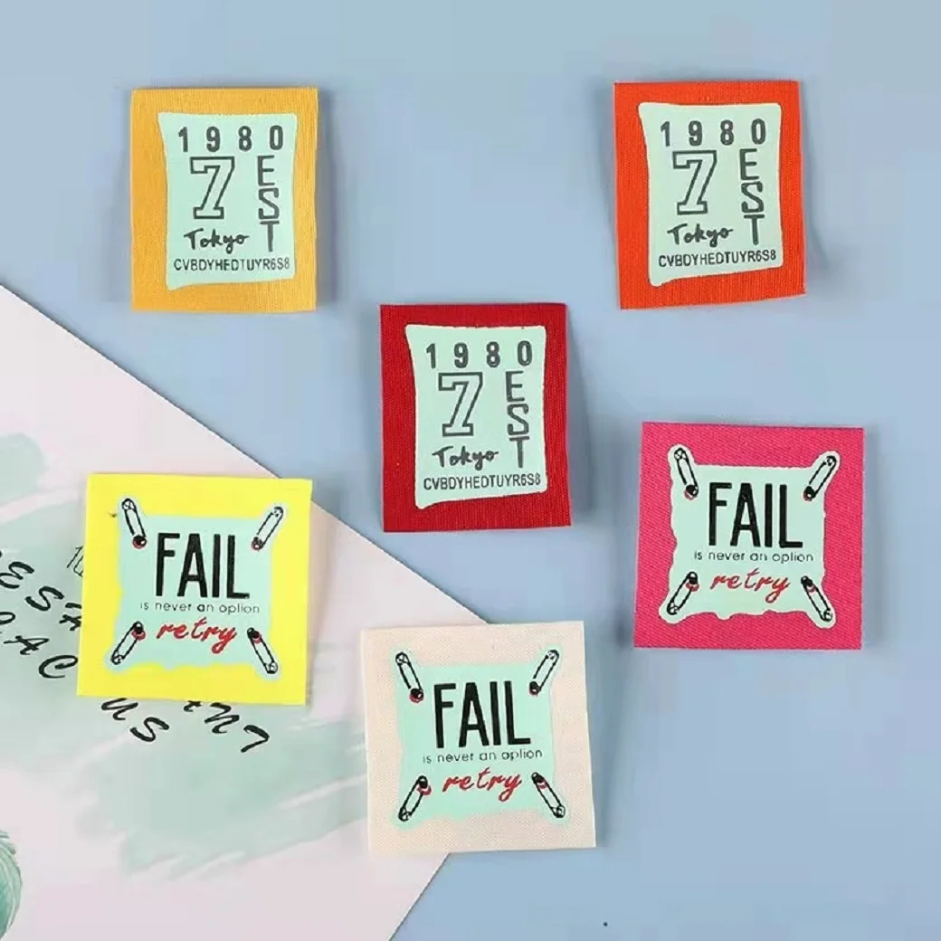 Смешанные 6 шт./лот наклейки на заднюю часть с различными номерами вышивка ручной