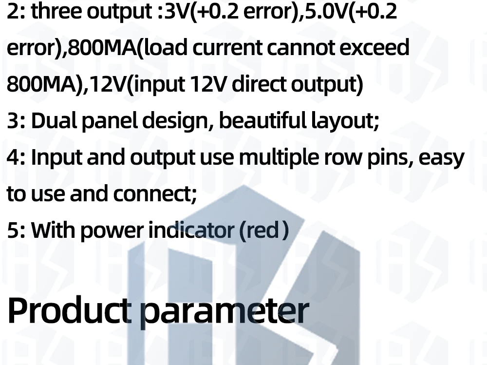 1~10PCS Leistungsmodul 3,3V 5V 12V Mehrkanal-Ausgangsspannungswandlungsmodul DC-DC12V zu 3,3V 5V 12V – Detail 3