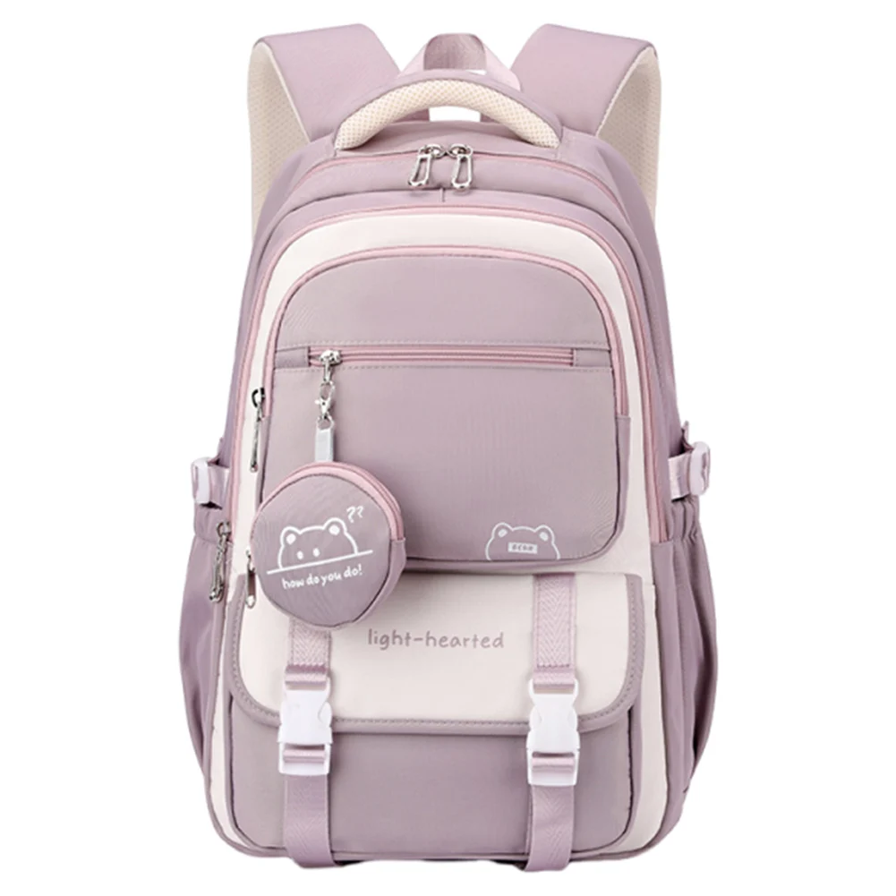 Ladies All-Match Bag Large Capacity Laptop Backpack Floral Printed Kawaii Nylon Backpack Trip Backpack 4