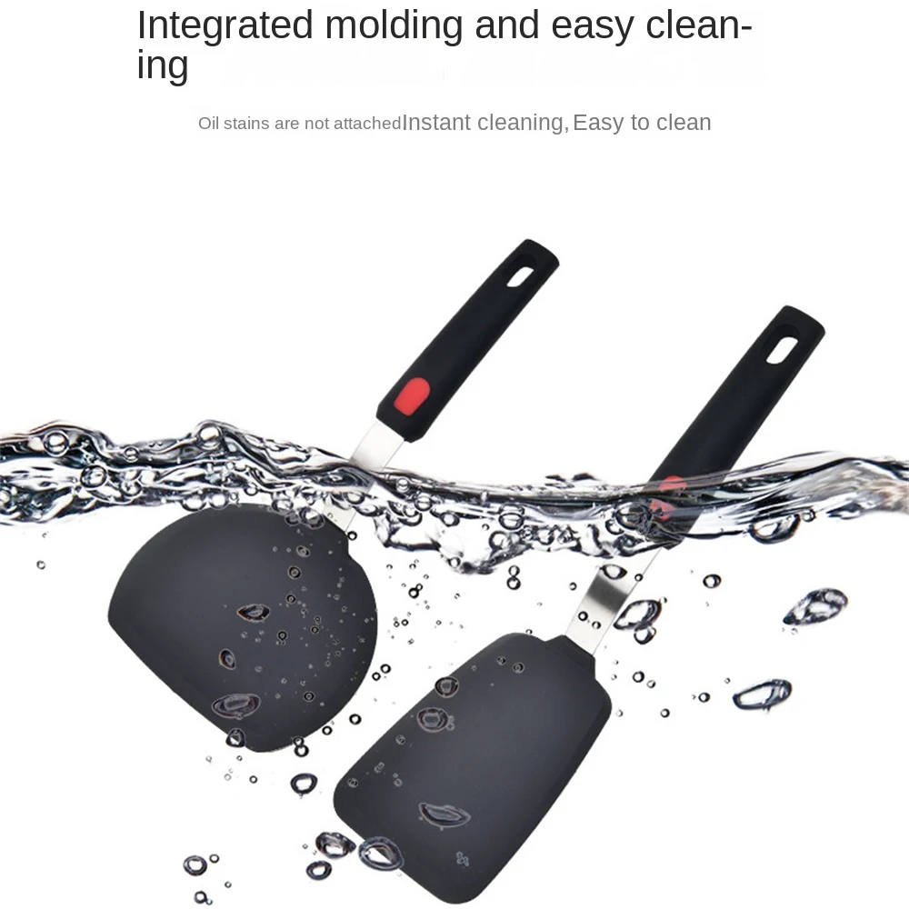 Frying Spatula Non-Stick Slotted Turner Kitchenware Turner Spatula Shovel Stainless Steel Silicone Steak KitchenFlip