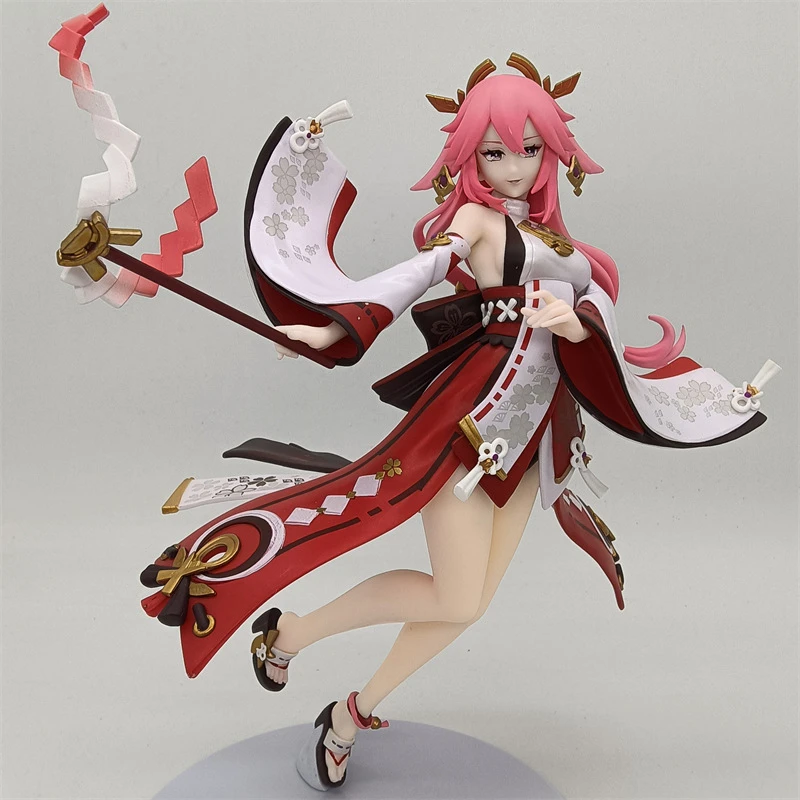 25cm Genshin Impact Yae Miko Figure Game PVC Action Figure Anime Sexy Figure Model Toys