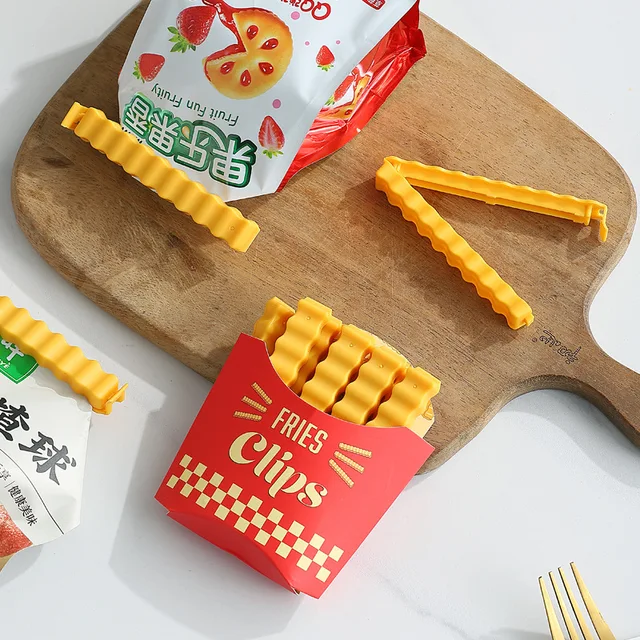 12 db Beállított Kreatív Francia Krumpli Táska Tömlő Tartó Hűtőszekrény Mágnes Klipek Élelmiszer -Tömítés Tartsa Meg A Friss Snack Tömítőbilincset - Image 4