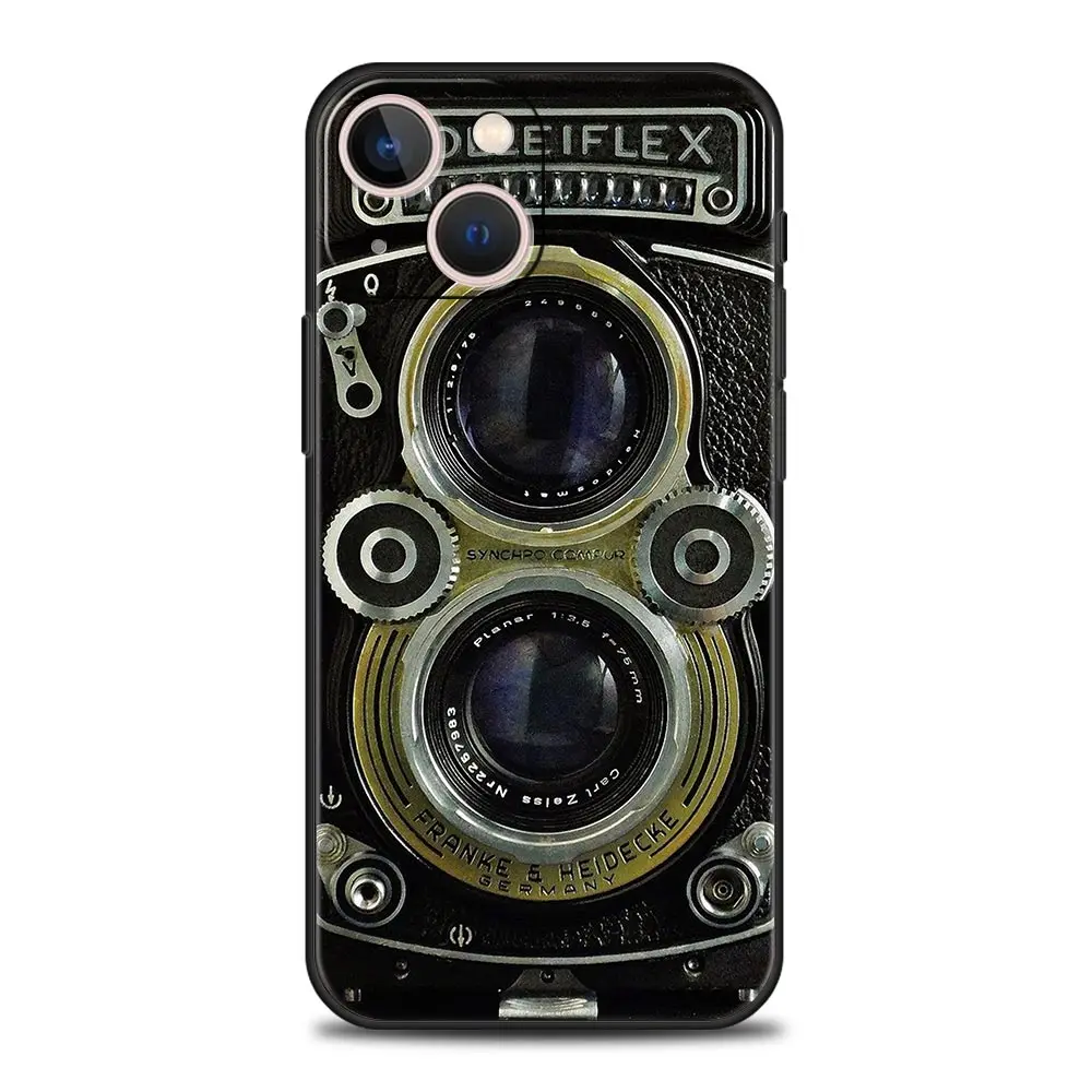 Vintage Cassette Tape Retro Style Luxury Silicone Black Phone Case