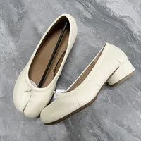 Printemps été microfibre cuir bout fendu femmes pompes mode plissé concepteur à talons bas Tabi semelles souples mocassins chaussures décontractées 4