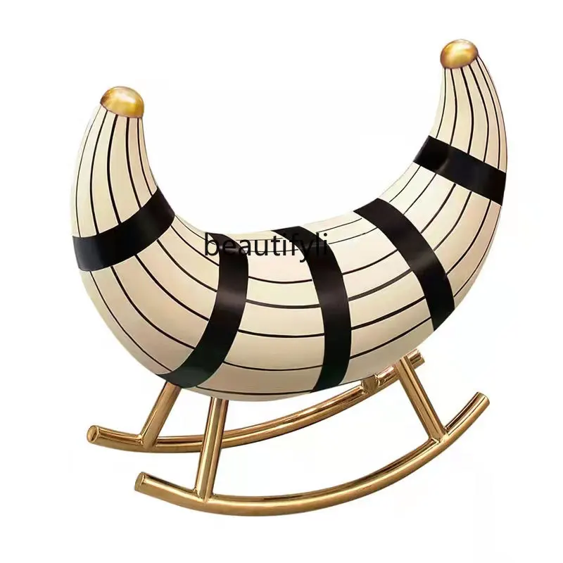 

zq Fiberglass Metal Plating Leisure Chair Chair Coffee Table Conference Chair Sofa Acrylic Rocking Chair Furniture