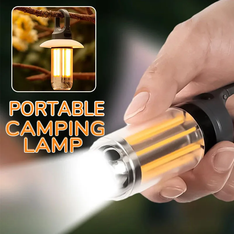 USB-C Rechargeable LED Camping Lantern with Hook Lightweight,Handheld Flashlight for Hiking,Exploring,Fishing Emergency Work