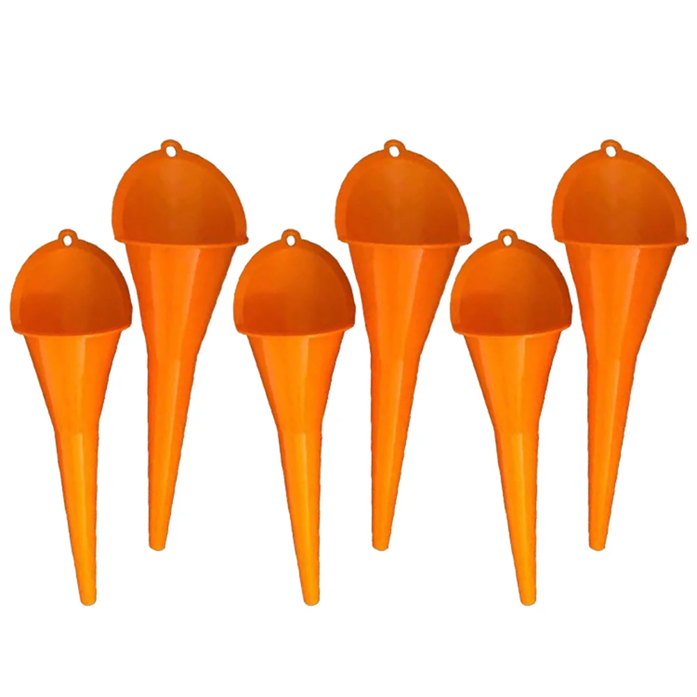 

Oil Funnel, 6pcs Professional Engine Oil Fluids Long Mouth Funnel Funnel All Motorcycle Oil Fuel Filling Car Tool for Knit