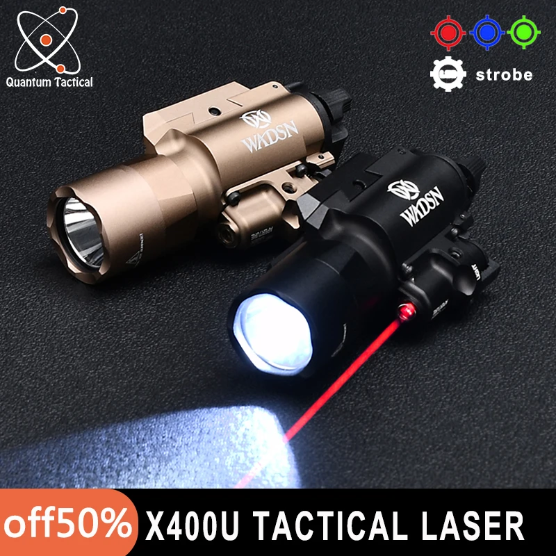 

Wadsn X400Ultra Light Red Green Laser Aiming Sight SurefirX400U Tactical Flashlight Pistol ScoutLight Gloc17 Hunting Weaponlight