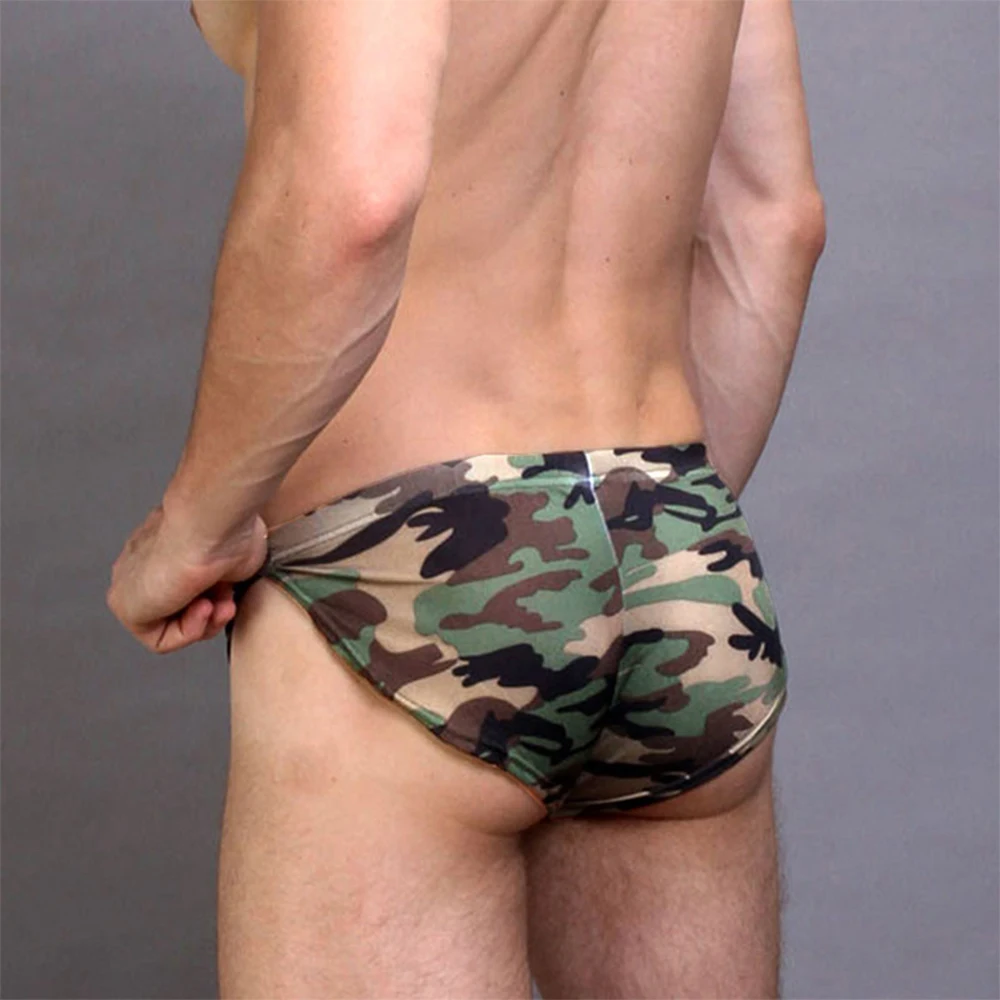 Mens Arrow Shorts Camouflage BoxersMen\'s Ice Silk Thin Boxer Slip Homme Briefs Pouch Underwear Shorts Trunks Underpants