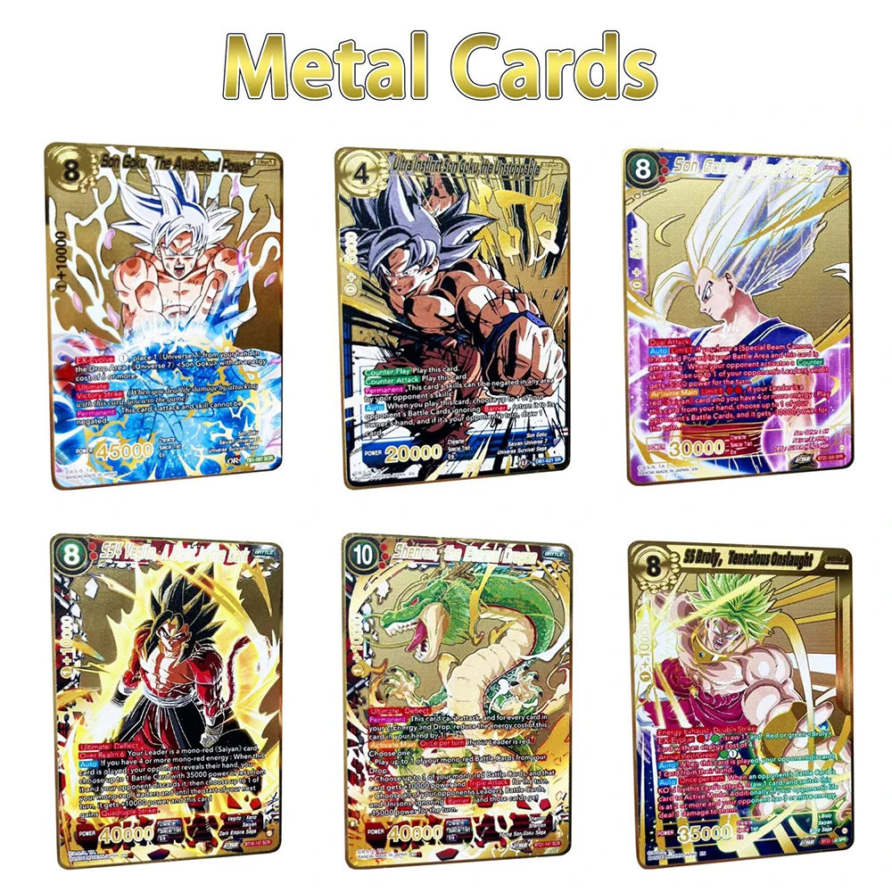 2024 Dragon Metal Ball Goku Vegeta Action Figure Gold Commemorative Coins Metal Cards Collection Products Gifts Toys Gifts