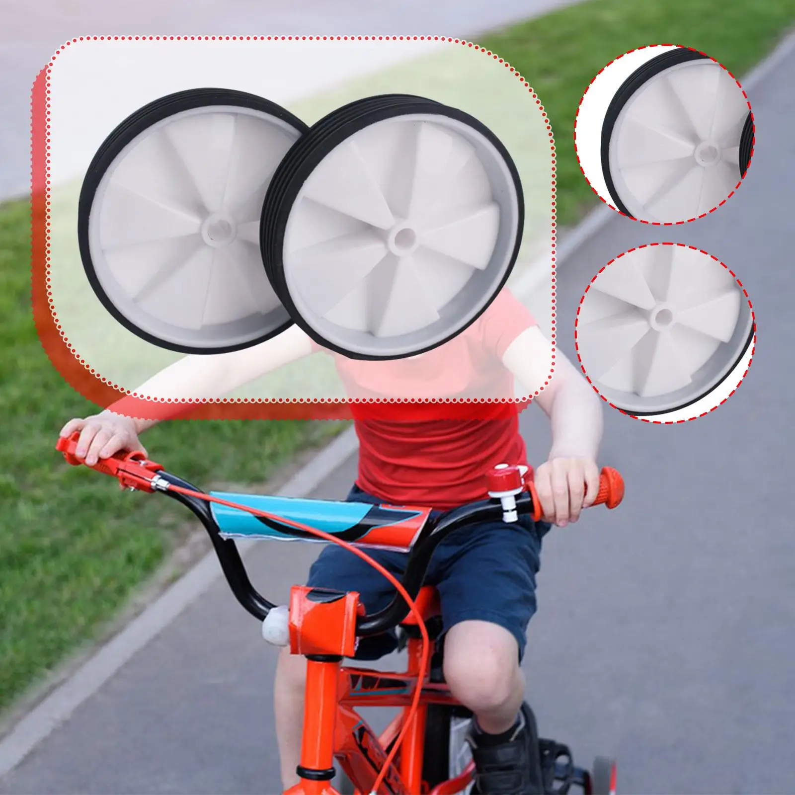 Bicycle Training Wheels for Kids Support Rear Wheels Auxiliary Wheels Mute Fashion 12 in to 20 in for Riding Bicycling Biking