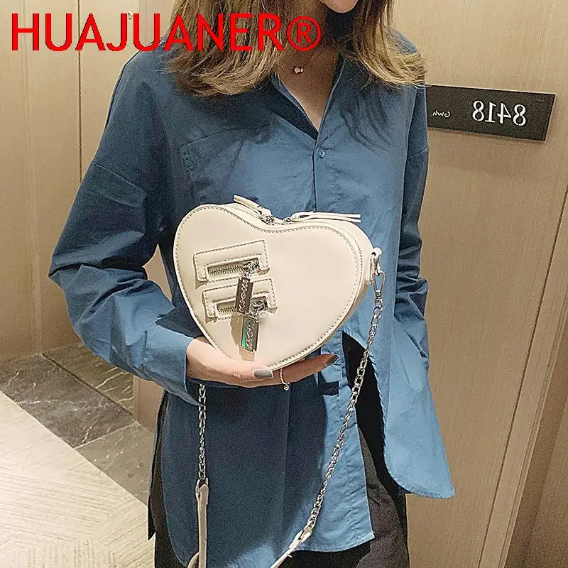 

Fashion Gothic Heart Blade Zipper Chain Crossbody Bags Women Girl Casual Shoulder Purses Handbags Techwear Summer Wallet Goth