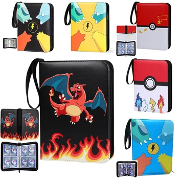 400Pcs Card Album Binder Photocard PU Zipper Photo Album Carte Holder Toys Collection Folder Letters For Pokemones Cards Hobby 1
