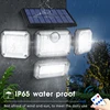 Solar Lights Outdoor 278 LED 1200LM Solar Flood Security Lights with Motion Sensor IP65 Waterproof 4 Heads Spot Wall Light 2