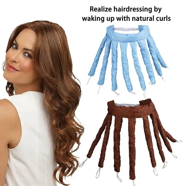 Bigoudi paresseux bigoudis sans chaleur tige à friser bandeau boucles ruban de soie dormir vague douce formateurs pas de chaleur boucles ruban 1