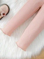 2 pieces/set of autumn and winter baby girl pit strips, long sleeved T-shirts, flared pants, comfortable Child Accessories 5