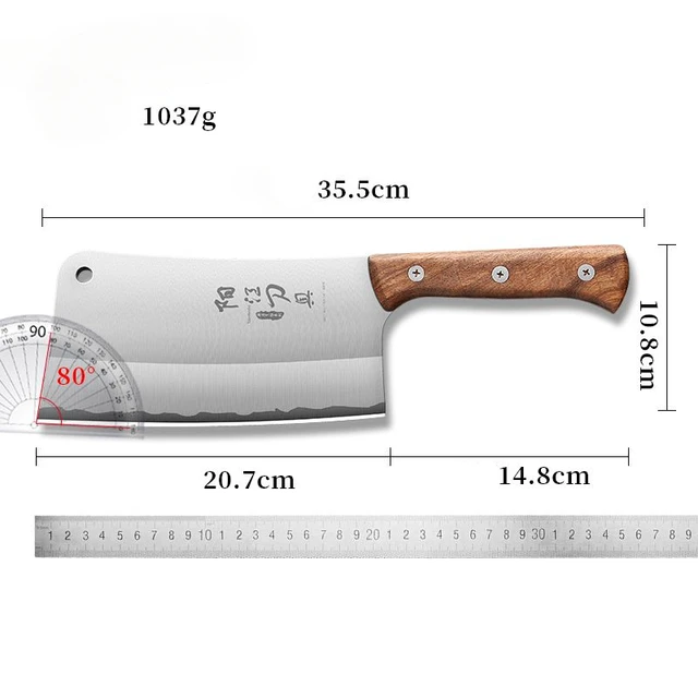 XTL couteau à désosser d'épaisseur 5mm, couteau de cuisine épaissi et lesté, outils de cuisine, couteau de boucher 6