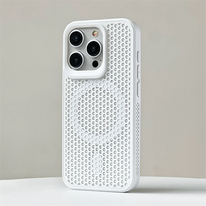 Heat Dissipation Mesh For Magsafe Magnetic Case For iPhone 15Pro Max 14 13 12 Pro Max Cooling Breathable Wireless Charging Cover