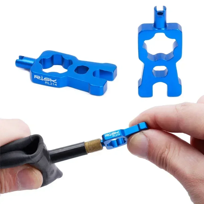 Bicycle Valve Tool 1Pc MTB Road Bike Valve Removal Wrench Multifunction Tire Nozzle Installation Spanner Valve Core Tools