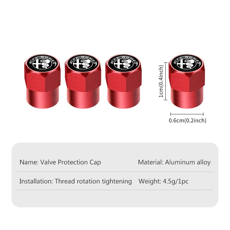 Premium Car Wheel Tire Valve Caps - Stylish Dust-proof Rim Stem Covers