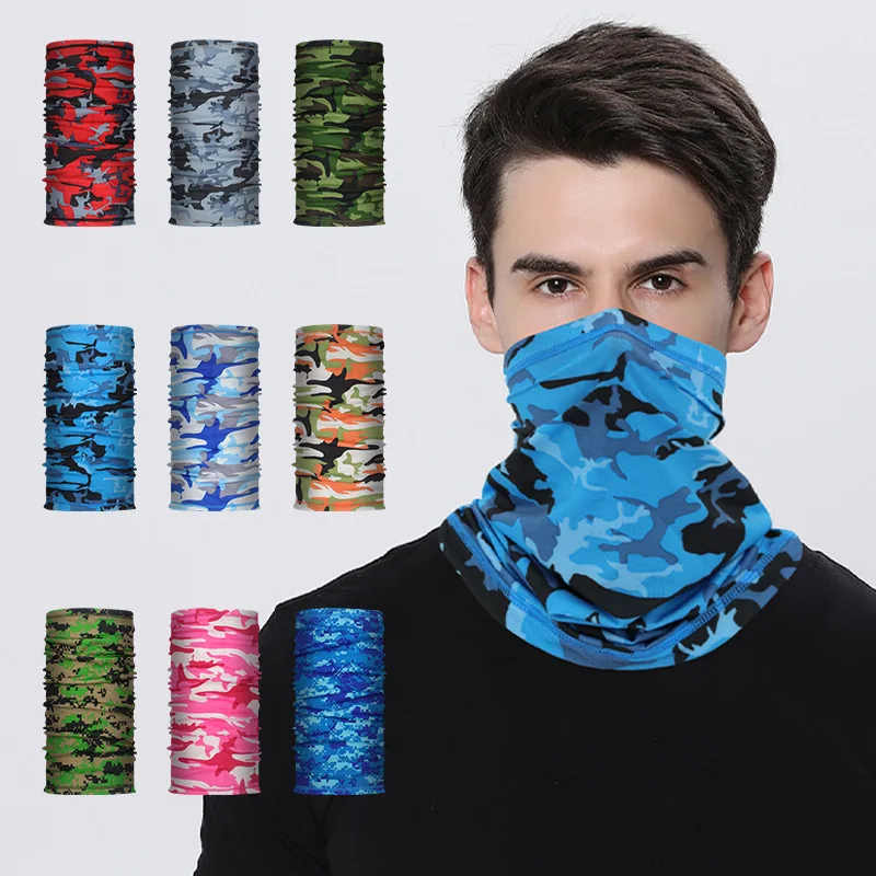 Outdoor UV Protection bandana Scarf Neck Warmer Multifunctional Fishing  Hiking Cycling Face Head Wrap Cover Bandana Headband Cap