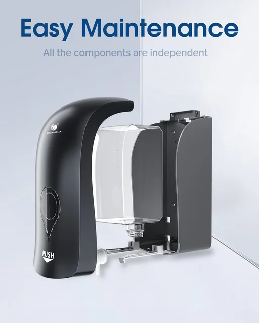 1000ML Foaming Hand SOAP Dispenser Wall Mount ห้องครัวห้องน้ํา Liquid Foam SOAP Dispenser สีขาวสีดําเครื่องจ่ายสบู่พลาสติก 2