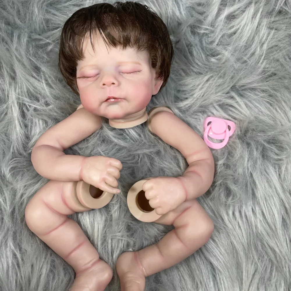 이미 그려진 이식 인형 키트, 에릭/에리카, 살아있는 듯한 3D 페인트, 피부 보이는 정맥, 수제 몰드, 21 인치