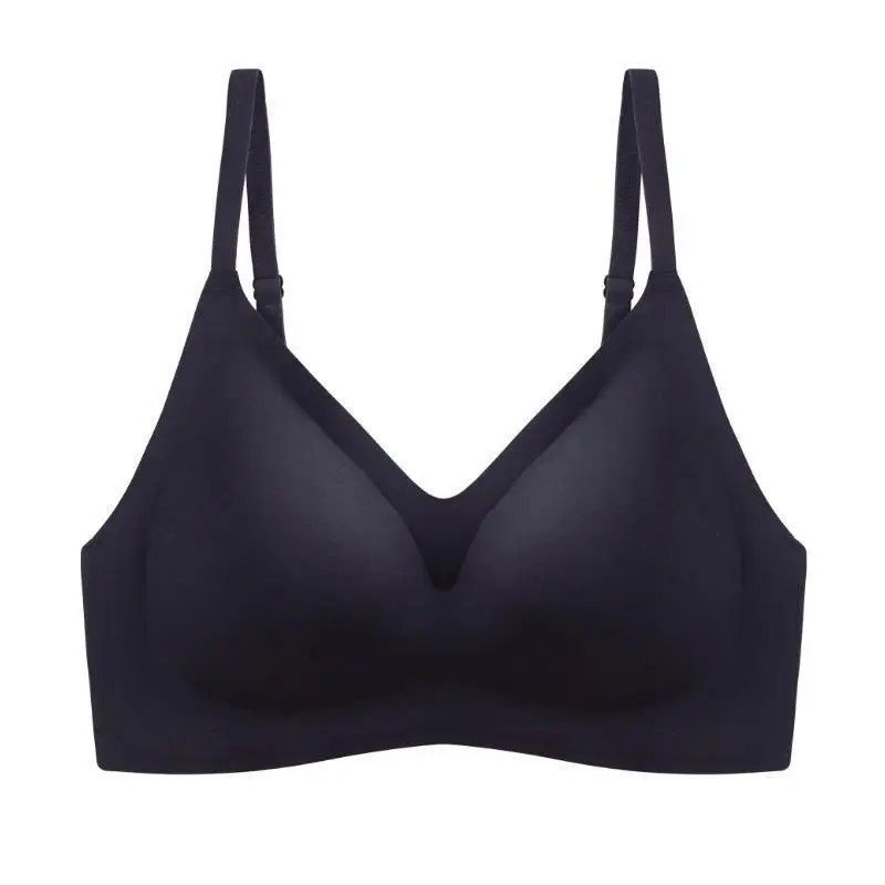 Women Gathered Anti Sagging Underwear Sports Solid Thin Bra Push Up Sexy Bralette Comfortable Invisible Brassiere Wireless Bras