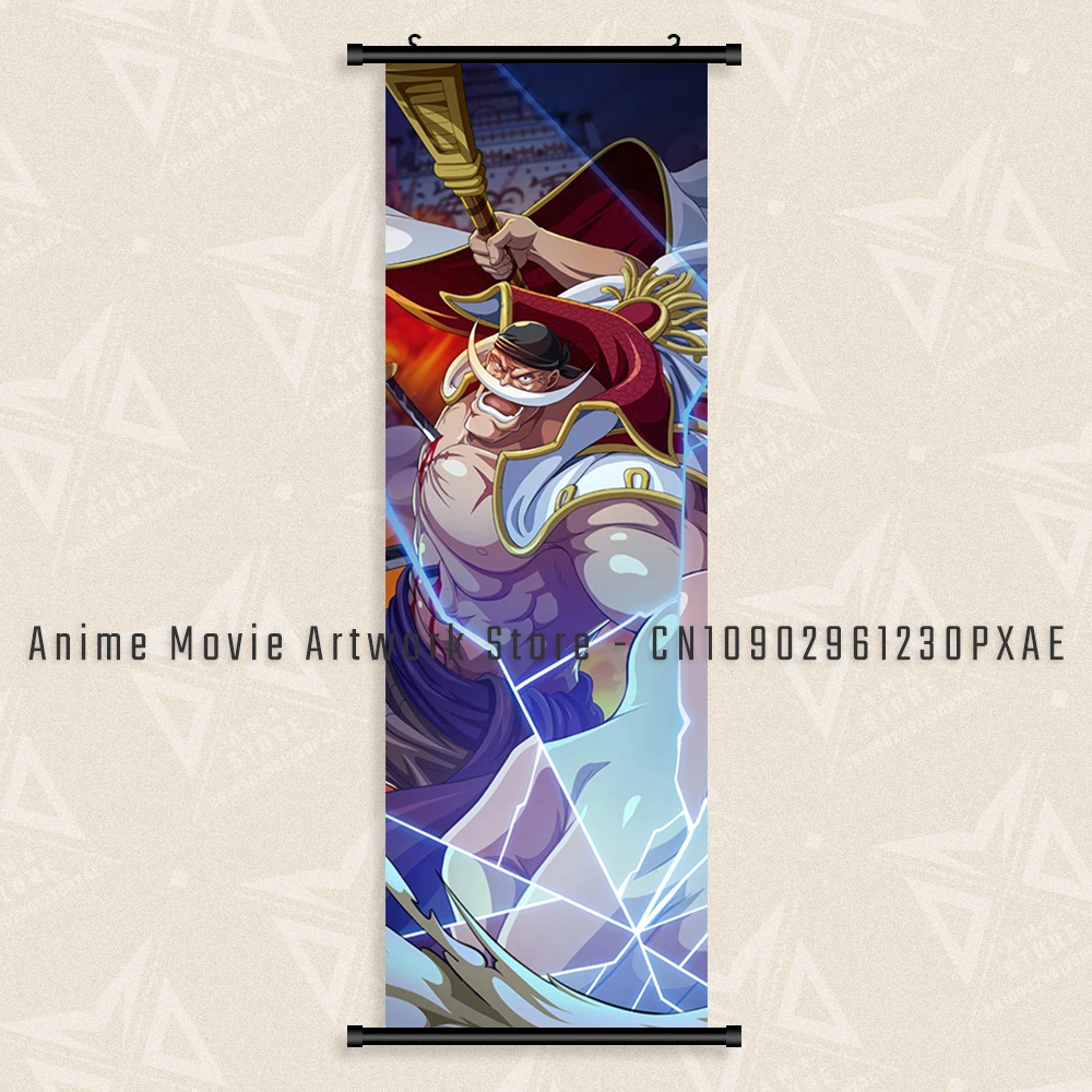 thumbnail image 1 of Póster de lienzo impreso con imagen HD de One Piece Luffy, pergaminos colgantes, decoración moderna para el hogar y la pared, 1 of 5