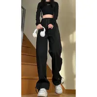 Wide Leg Assault Pants Women's American Loose Straight Tube Slimming Windproof and Waterproof Hiking Casual Workwear Pants 1