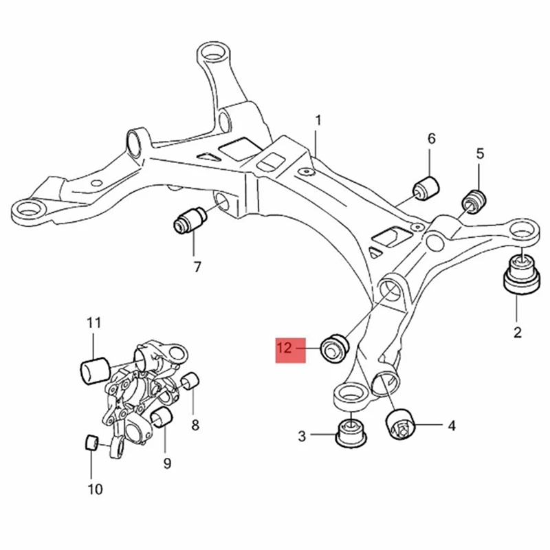 

Car Rear Control Arm Axle Bushing 31277899 For VOLVO XC90 XC70 S60 S80 V70 Accessories Rear Swing Arm Suspension Rubber Bushing