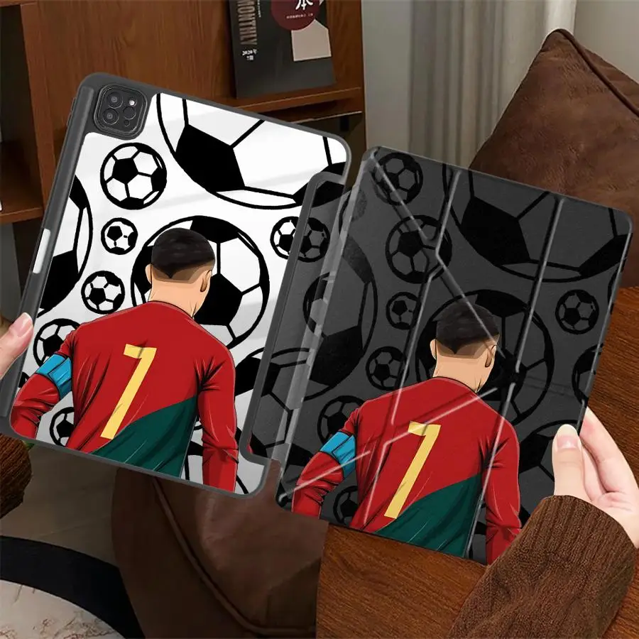 Soccer-Themed Tablet Case with Number Holder
