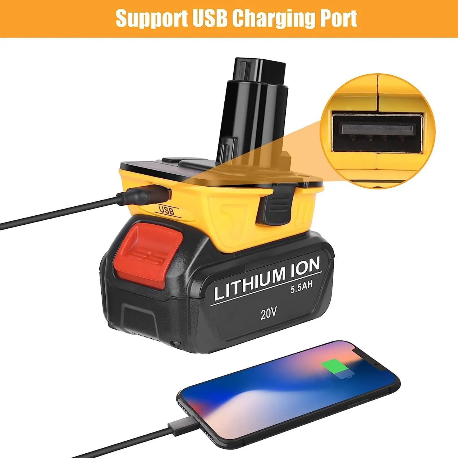 Рисунок 3 - Адаптер аккумулятора DCA1820 20 в для Dewalt 18 в