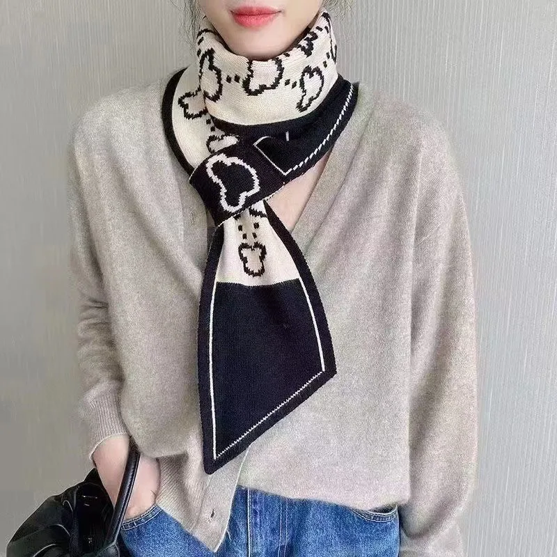 Women's Scarf Fashion Versatile Knitted Scarf for Autumn and Winter Classic Stylish Korean Scarf - 3