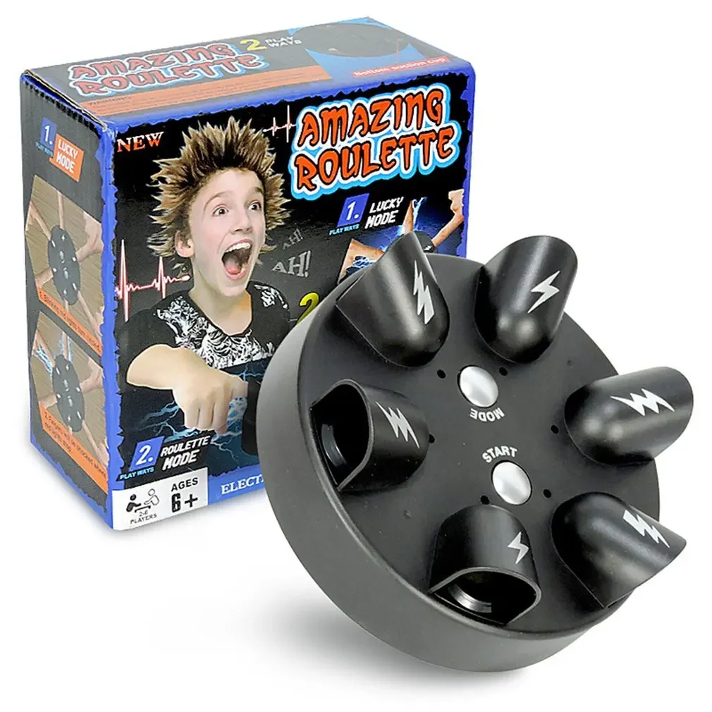 

Interesting Electric Shock Finger Game Machine Children Electric Shocking Roulette Lie Detector Punishment Props Tricky Toy Toys