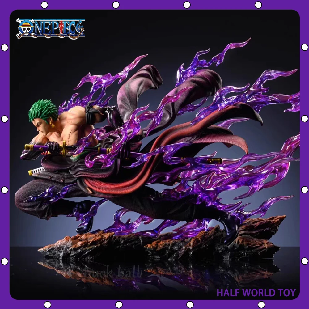 

20cm One Piece Figure Roronoa Zoro Anime Figures Gk 2 Heads Zoro Statue Figurine Pvc Model Doll Ornament Collection Toys Gift