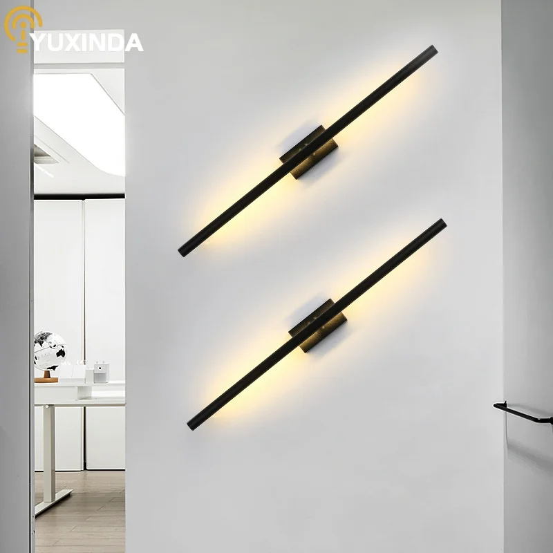 

Modern minimalist rotating long strip wall lamp LED living room background wall bedroom bedside lamp corridor indoor lighting