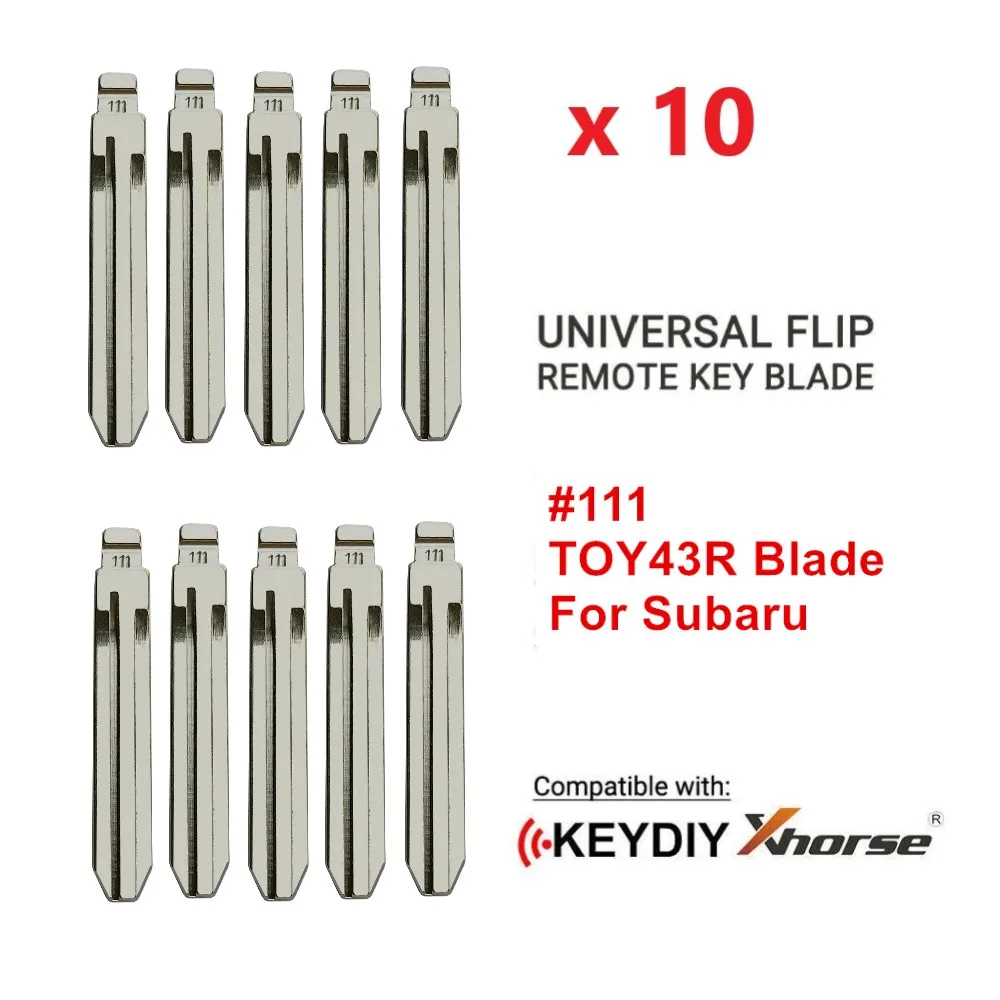 

10pcs Metal Uncut Flip KD Remote Car Key Blade #111 TOY43R for Subaru XV KD VVDI Flip Remote Key Blade