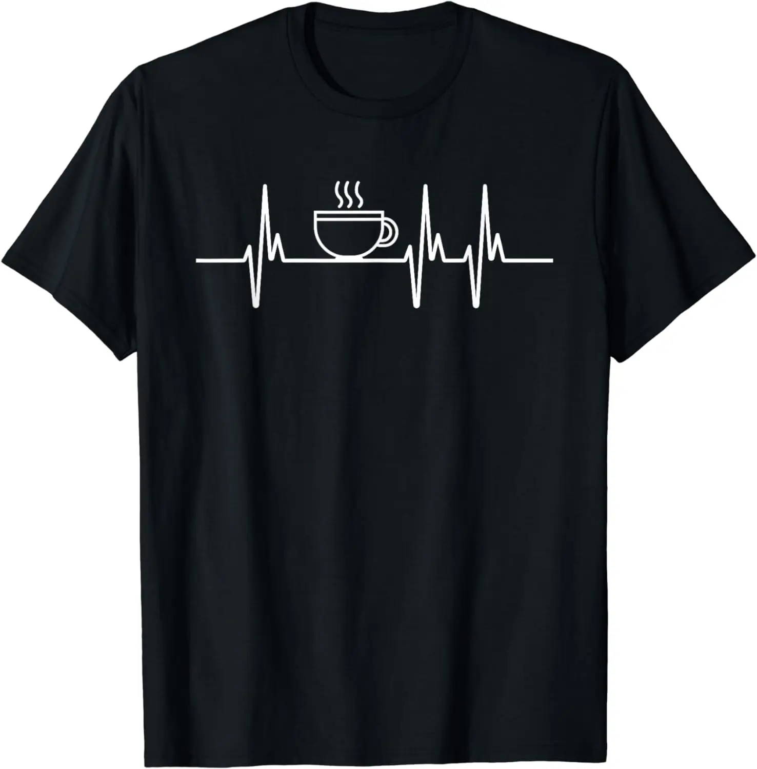 

Coffee Heartbeat - Funny Coffee Lover Caffeine Joke T-Shirt