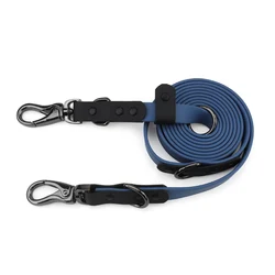 Premium Adjustable Waterproof Dog Leash with Dual Hooks for Enhanced Safety and Durability (Blue)