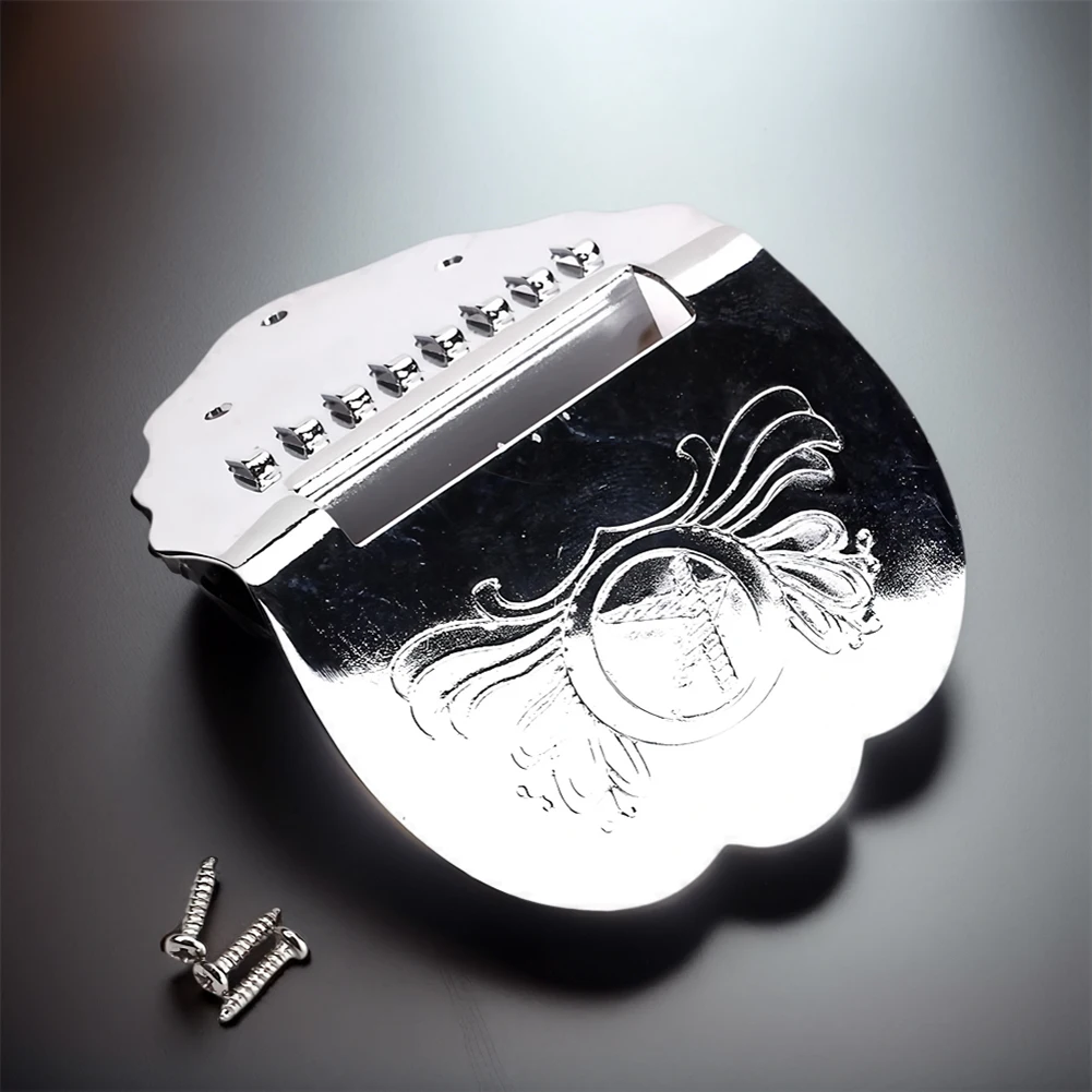 8 String Mandolin Pulling Board & Screws Mandolin Tailpiece Parts Metal Mandolin Tailpiece Replacement Part for Mandolin Guitar