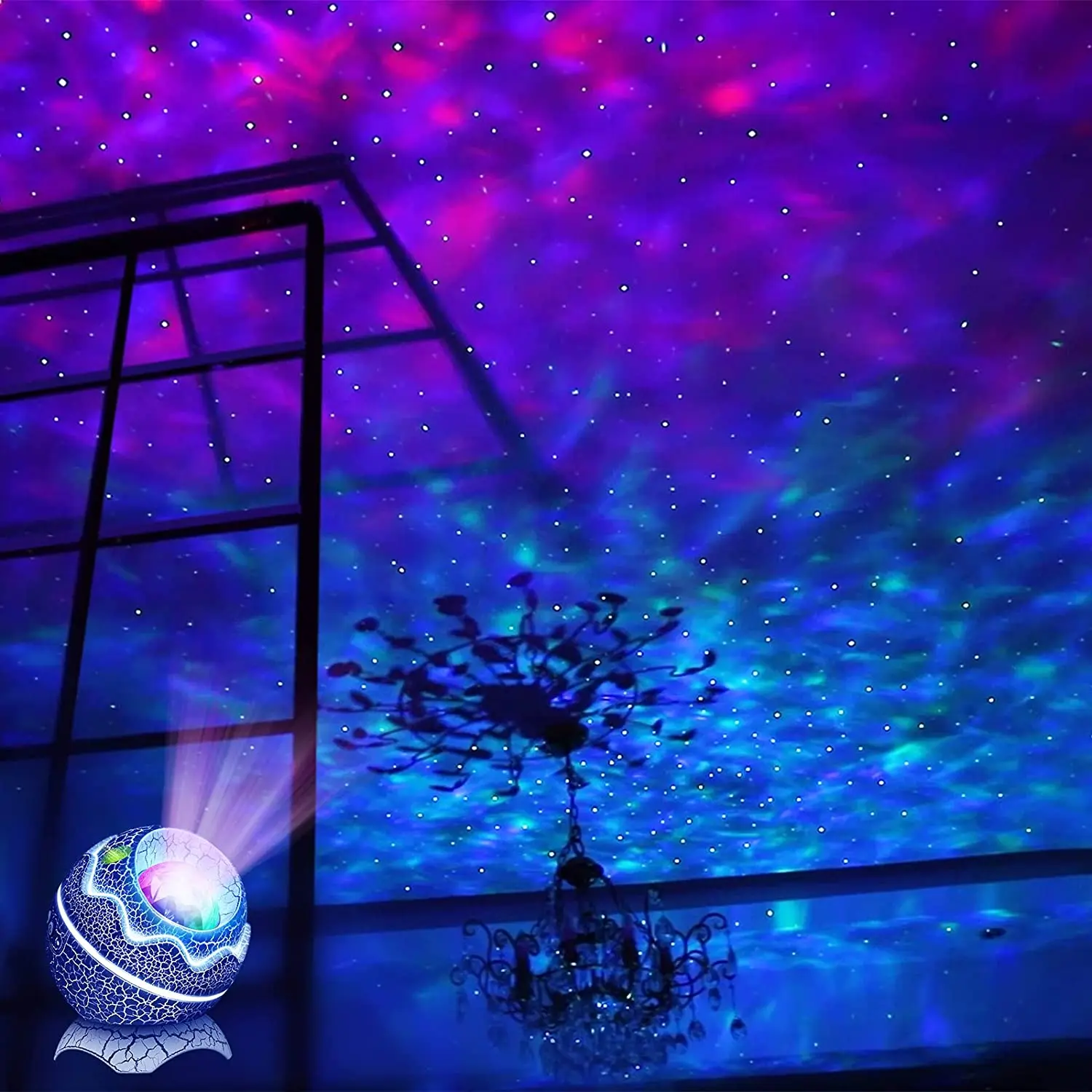DasyFly LED Star Projector for Indoor Bedroom Ceiling Light, Dinosaur Egg,  Nebulae Light 