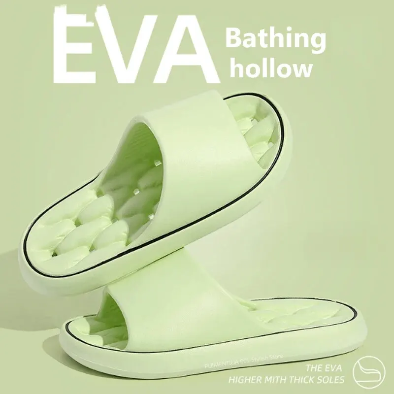 Bathroom House Slippers Leaking Quick-Drying Shower Slipper Light Weight Waterleaky Beach Flip Flops Women Swimming Slides — view 3