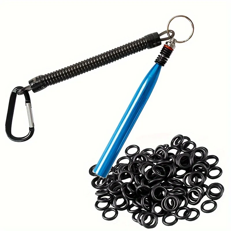Ein Set aus Edelstahl-Wacky-Rig-Angelwerkzeugen mit 100 O-Ringen – Detail 6