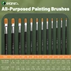 12 Sizes Marie's Fibert Paint Brushes for Oil,Acrylic,Gouache,Figures,Rocks,Watercolor,Crafts,Models,Canvas for Artist& Adults 6