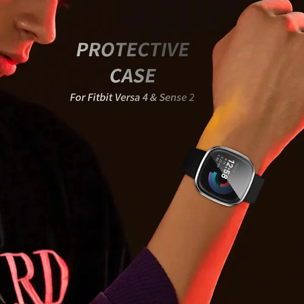 Durable HD Screen Protector Glass Case for Smartwatch with Protective Bumper Shell